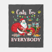 Couverture Polaire Chats Tous Noël (Devant)