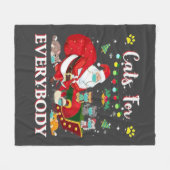 Couverture Polaire Chats Tous Noël (Devant (Horizontal))