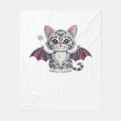 Couverture Polaire chatte brodée T-shirt classique (Devant)