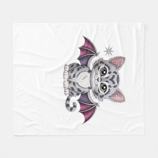 Couverture Polaire chatte brodée T-shirt classique (Devant (Horizontal))