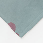 Couverture Polaire Chatte de Maneki-neko à l'aquarelle sous la sakura (Coin)