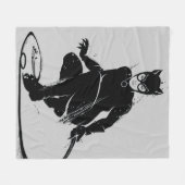 Couverture Polaire Chatte Encre Brosse Pose (Devant (Horizontal))