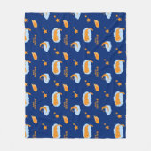 Couverture Polaire Chatte endormi sur un nuage, rêves doux (Devant)