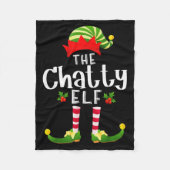 Couverture Polaire Chatty Christmas Elf Matching Pajama X-mas Party  (Devant)