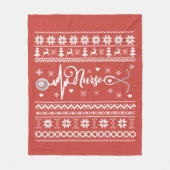 Couverture Polaire Chaud de Noël joyeux et moche (Devant)