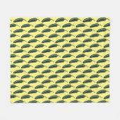 Couverture Polaire CHAUD & SPICY Jalapeño Chili Peppers Motif (Devant (Horizontal))