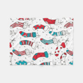 Couverture Polaire Chaussettes de Noël (Devant (Horizontal))