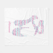 Couverture Polaire Chaussure de ballet rose et Aqua (Devant (Horizontal))