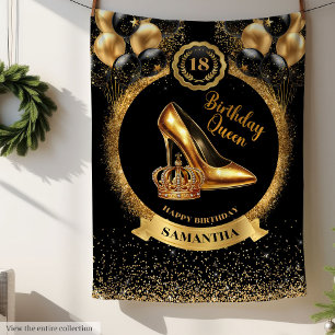 Couverture Polaire Chaussures à talons hauts Reine d'anniversaire Cad