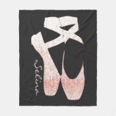 Couverture Polaire Chaussures de Ballet Rose Soft Gradient Personnali (Devant)