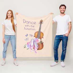 Couverture Polaire Chaussures de violon et de ballet danse inspirante