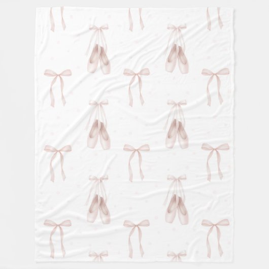 Couverture Polaire Chaussures en Ballet Rose Anniversaire (Devant)