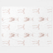 Couverture Polaire Chaussures en Ballet Rose Anniversaire (Devant (Horizontal))