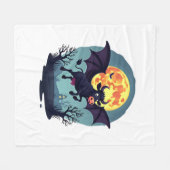 Couverture Polaire Chauve-souris à minuit (Devant (Horizontal))
