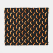 Couverture Polaire Chauve-souris Éffrayante Halloween (Devant (Horizontal))