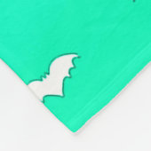 Couverture Polaire Chauves-souris blanches minuscules Turquoise (Coin)