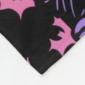 Couverture Polaire Chauves-souris et Eerie face Halloween Noir (Coin)
