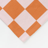 Couverture Polaire Che en damier Motif orange et rose À damiers (Coin)
