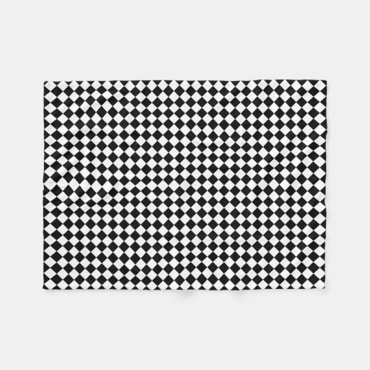 Couverture Polaire Checkered blanc noir (Devant (Horizontal))