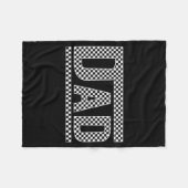 Couverture Polaire Checkered Dad Black White Funny Dad Father's Day M (Devant (Horizontal))