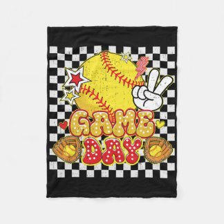 Couverture Polaire Checkered Game Day Cute Coquette Bow Softll Women 