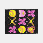 Couverture Polaire Checkered Mama Bow Cute Softll Mom Women Game Day (Devant (Horizontal))