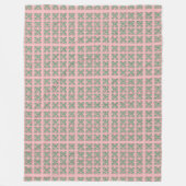 Couverture Polaire Checkered Pink and Green Fleece Blanket (Devant)