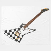 COUVERTURE POLAIRE CHECKERS ROCK GUITARE ÉLECTRIQUE (Devant (Horizontal))