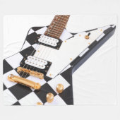 COUVERTURE POLAIRE CHECKERS ROCK GUITARE ÉLECTRIQUE (Devant (Horizontal))