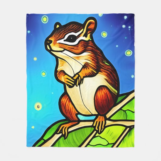 Couverture Polaire Cheeky, Jouant Chipmunk Pal (Devant)