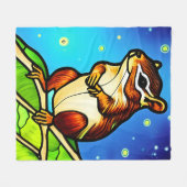 Couverture Polaire Cheeky, Jouant Chipmunk Pal (Devant (Horizontal))