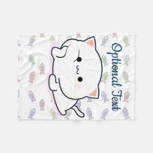 Couverture Polaire Cheeky Kawaii Style Kitten (Devant (Horizontal))