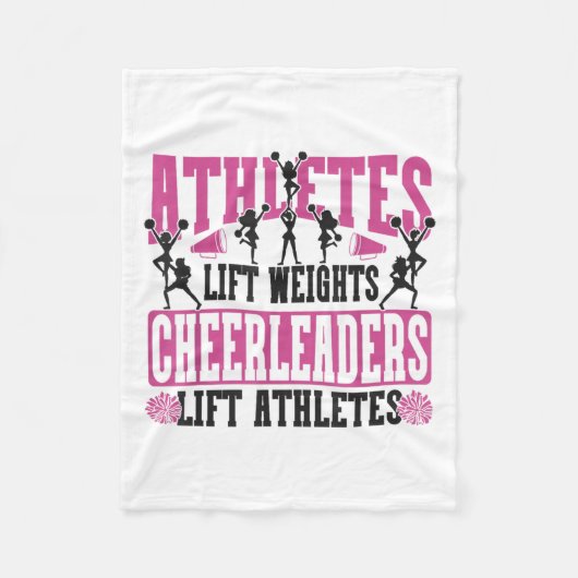 Couverture Polaire Cheer Cheerleading Athletes Lift Weights Cheerlead (Devant)