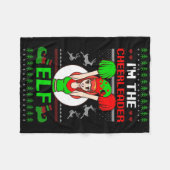 Couverture Polaire Cheerleader Elf Design Christmas Cheerleading  (Devant (Horizontal))