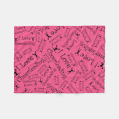 Couverture Polaire Cheerleading d'amour du rose I (Devant (Horizontal))