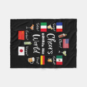 Couverture Polaire Cheers Around The World Vacation Drinking Funny Dr (Devant (Horizontal))