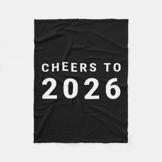 Couverture Polaire Cheers To 2026 Minimalist New Year  (Devant)
