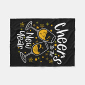 Couverture Polaire Cheers To A New Year Eve Party Countdown Happy New (Devant (Horizontal))