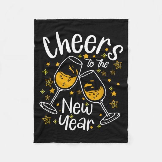 Couverture Polaire Cheers To A New Year Eve Party Countdown Happy New (Devant)