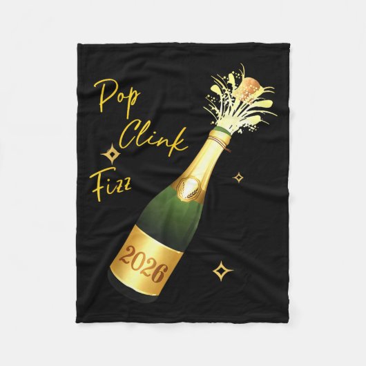 Couverture Polaire Cheers To The New Year 2026 Champagne Drinking Par (Devant)