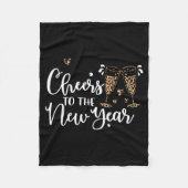 Couverture Polaire Cheers To The New Year 2026 Leopard Champagne Happ (Devant)