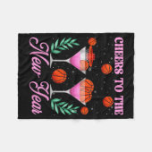 Couverture Polaire Cheers To The New Year Champagne Gl & Basketba (Devant (Horizontal))