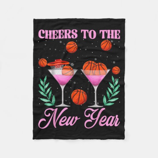 Couverture Polaire Cheers To The New Year Champagne Gl & Basketba (Devant)