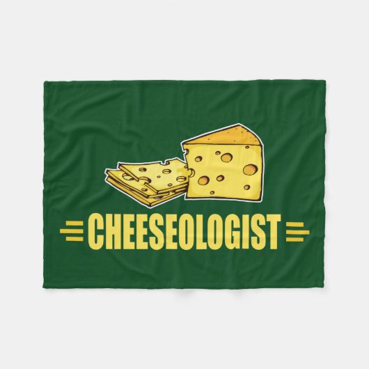 Couverture Polaire Cheesehead, fromager amusant (Devant (Horizontal))