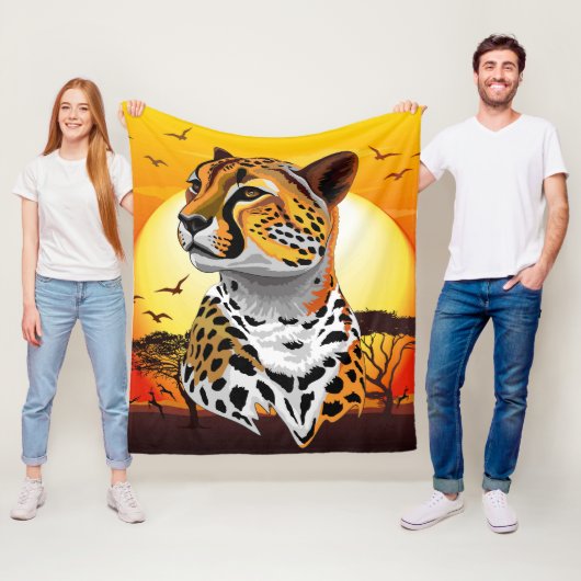 Couverture Polaire Cheetah African Feline Wild Animal (En situation)
