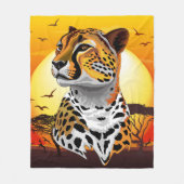Couverture Polaire Cheetah African Feline Wild Animal (Devant)
