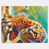 Couverture Polaire Cheetah Art (Devant (Horizontal))