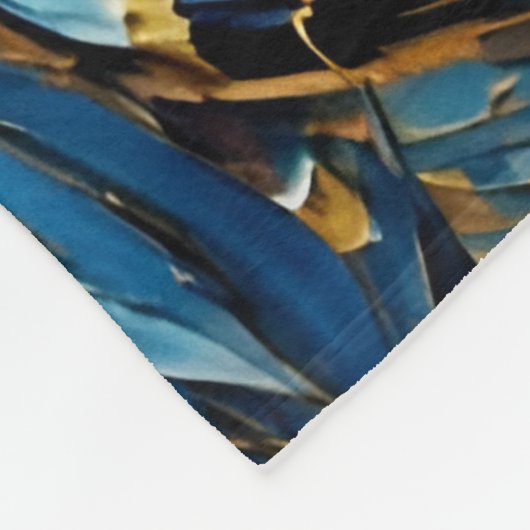 Couverture Polaire Cheetah aux fleurs (Coin)