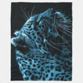 COUVERTURE POLAIRE CHEETAH BLEUE (Devant)