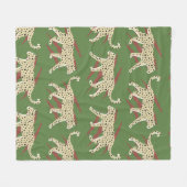 Couverture Polaire Cheetah de léopard Abstrait tiré à la main avec Sk (Devant (Horizontal))